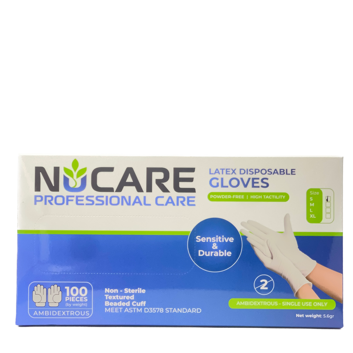 NuCare Professional Care Latex Disposable Gloves (10 boxes x 100 pieces)