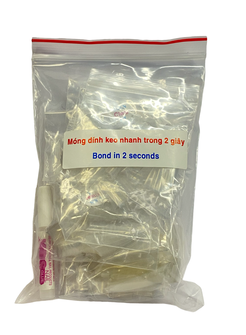 U.S.N NAIL TIP BAG (Size 0-10 plus 1 nail glue)