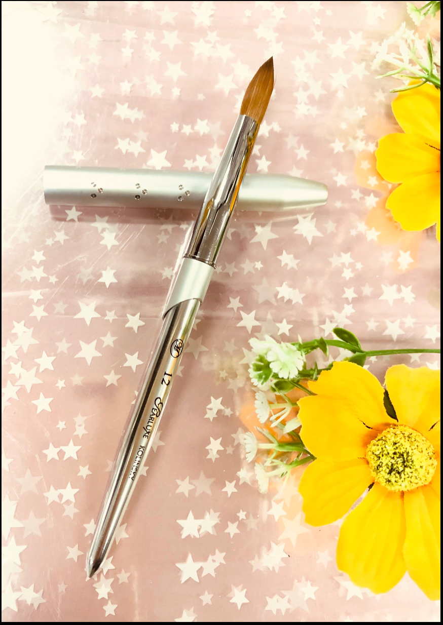 Mimosa Acrylic Nail Brush - Silver Long Handle