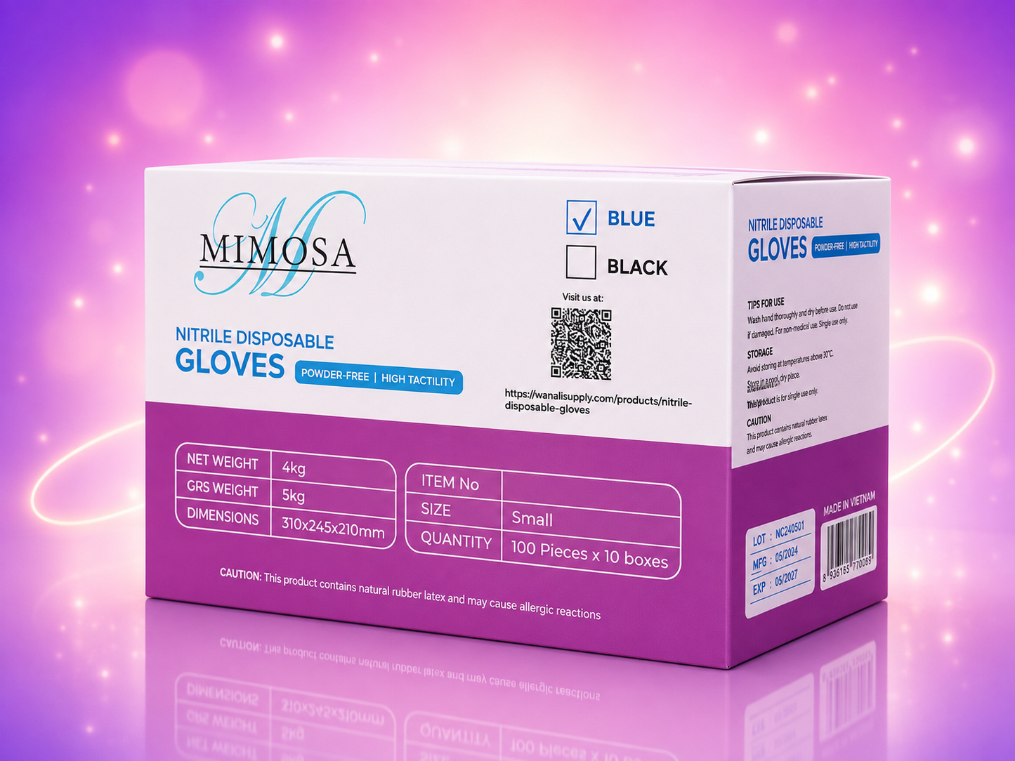 NuCare Professional Care Latex Disposable Gloves Pro