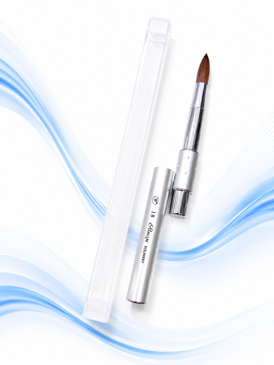 Mimosa Acrylic Nail Brush - Silver Short Handle