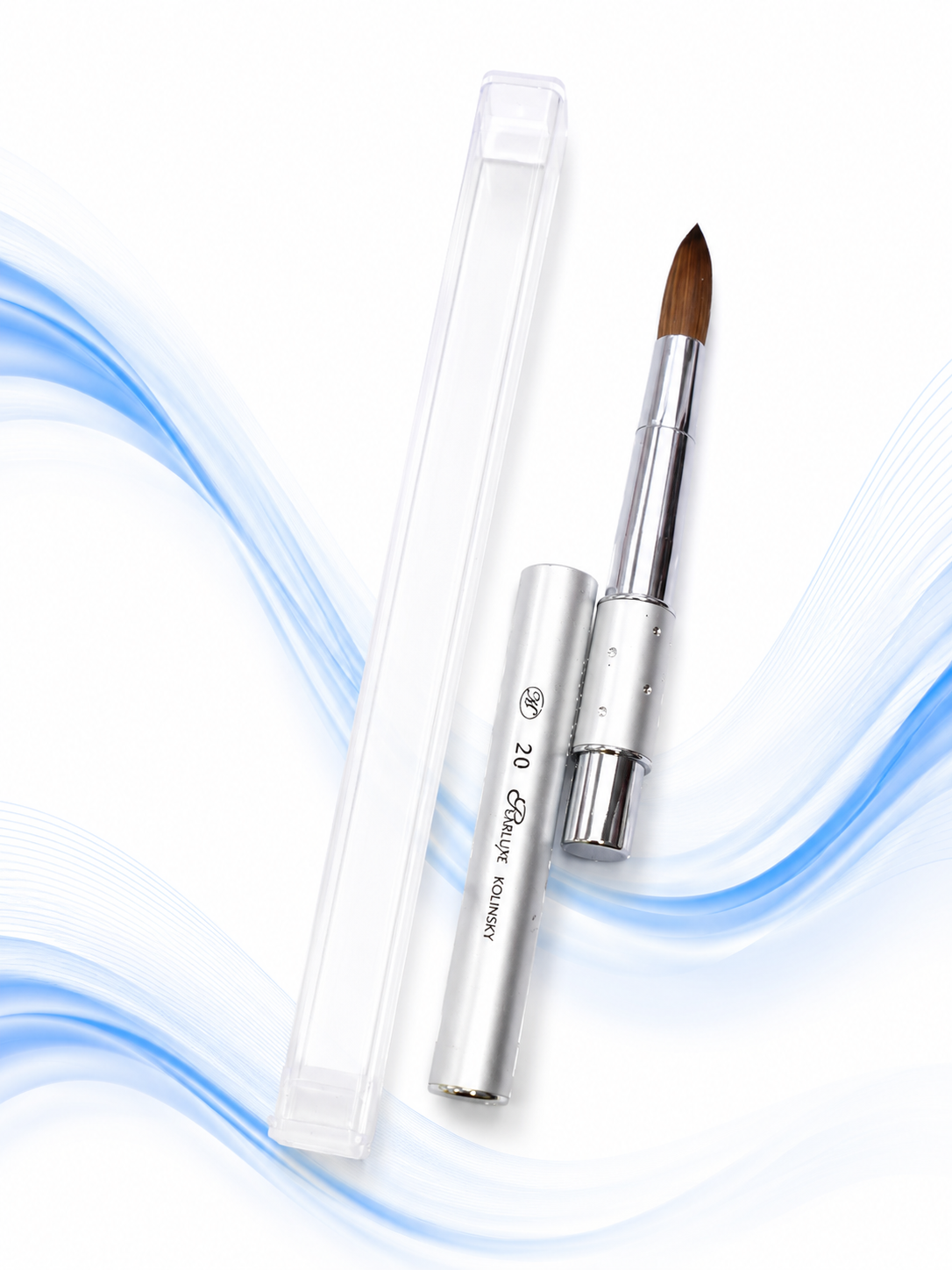 Mimosa Acrylic Nail Brush - Silver Short Handle